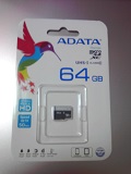 A-DATA microSDHCカード AUSDX64GUICL10-RA1 64Gを購入・写真-1