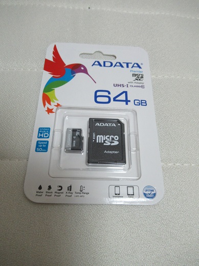 A-DATA microSDHCカード AUSDX64GUICL10-RA1 64Gを購入・写真-2